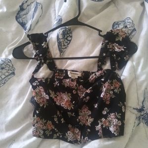 Flynn Skye off shoulder floral crop top